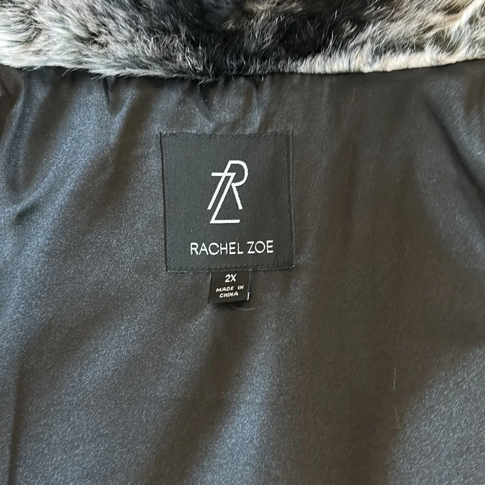 ⭐️SALE⭐️ Rachel Zoe Black Faux Fur Coat NWOT - Picture 14 of 17